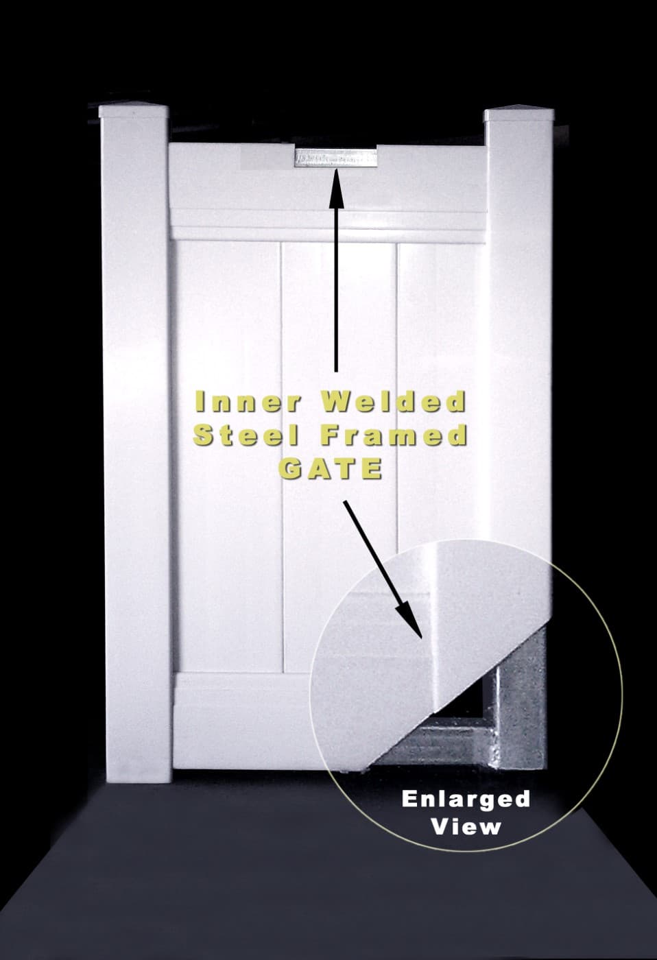 Vinyl Gate with Steel Reinforcement