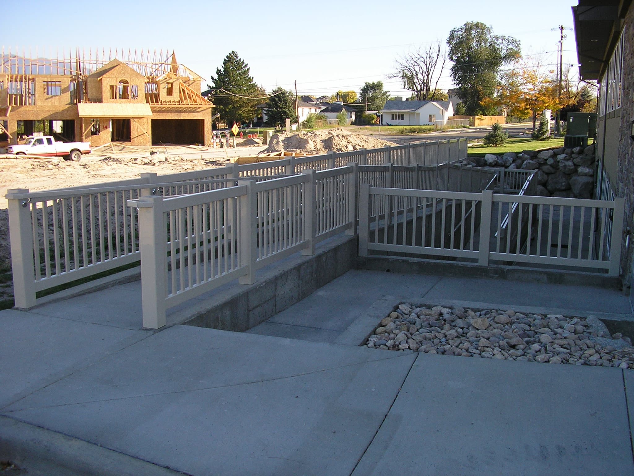 Black Metal Railing for Outdoor Stairs
