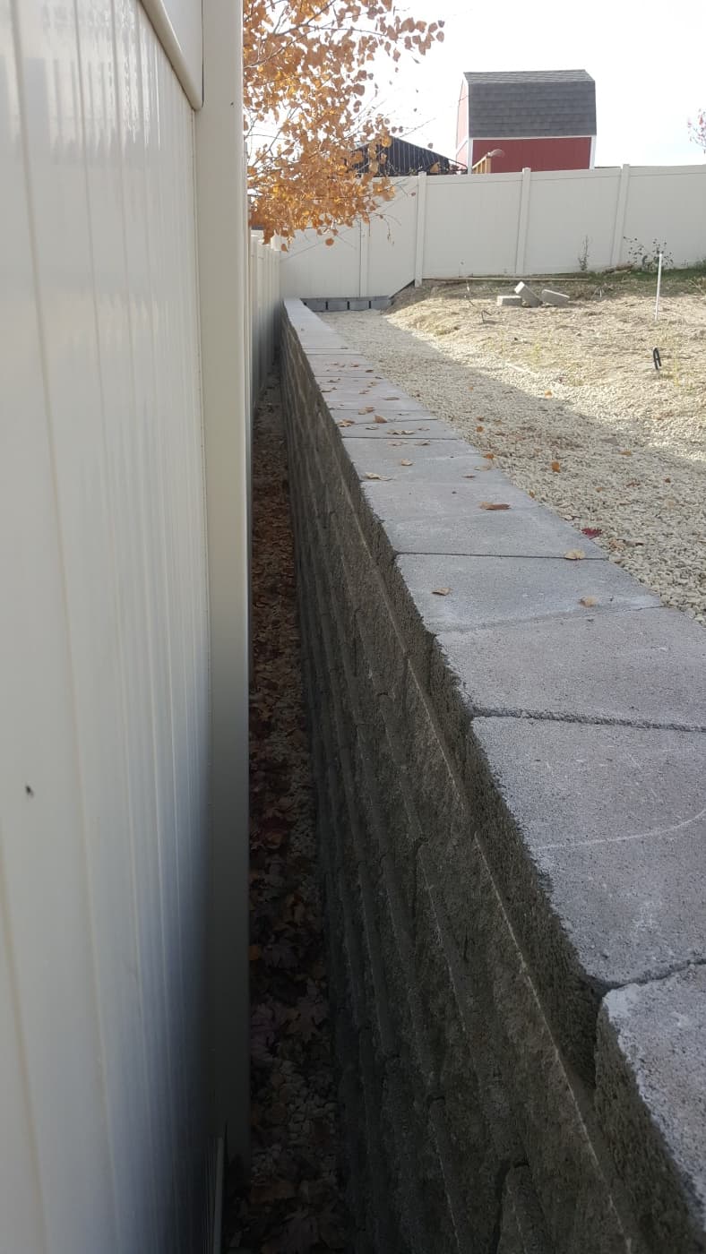 Retaining Wall Under Construction