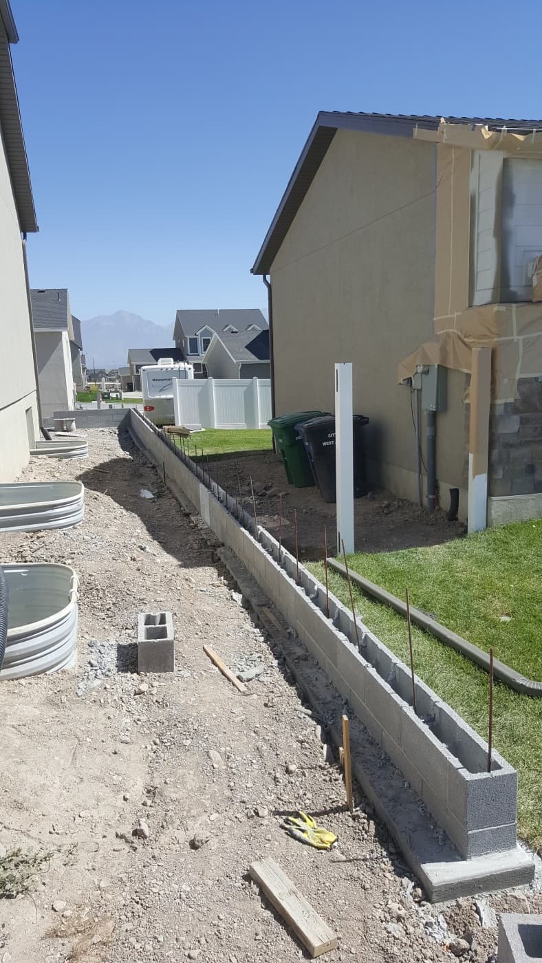 Stacked Block Retaining Wall