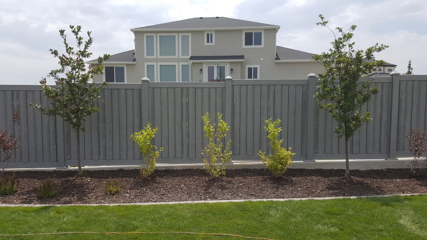 SimTek Fence with Textured Panels
