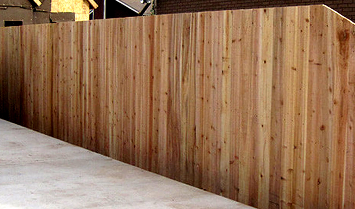 6-Foot Cedar Flat Top Fence