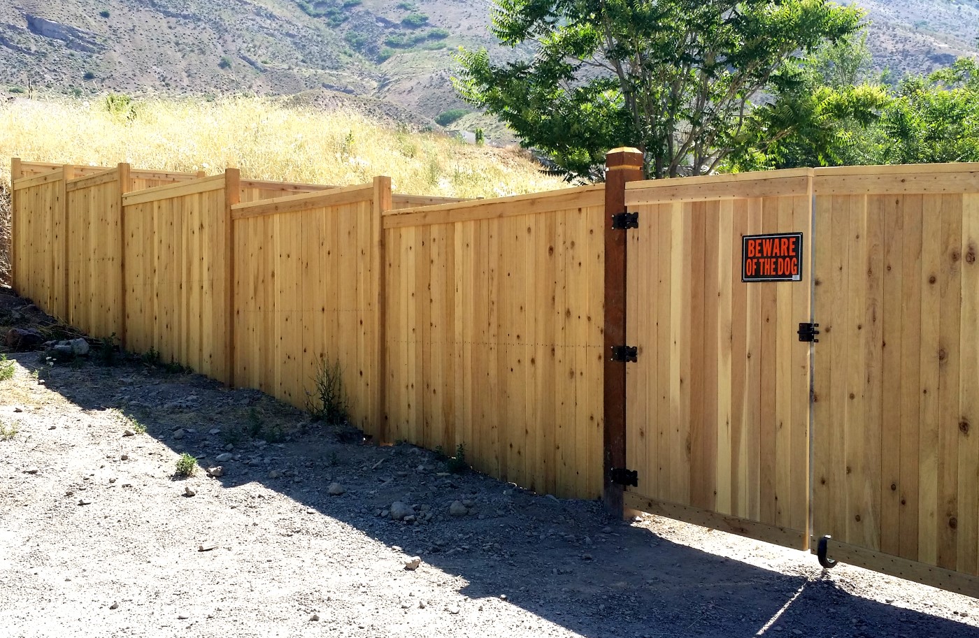 Cedar Fence with Matching Gate