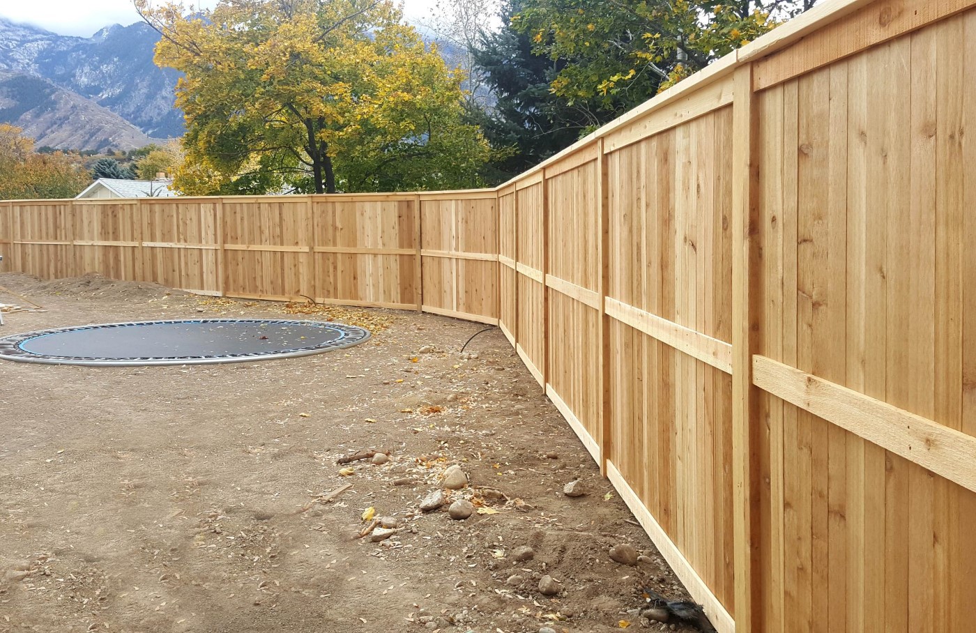 Cedar Picture Frame Fence