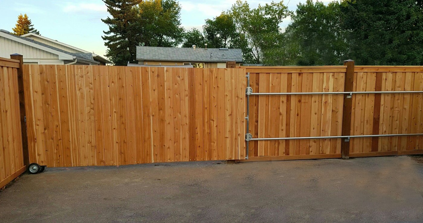 12-Foot Cedar Rolling Gate