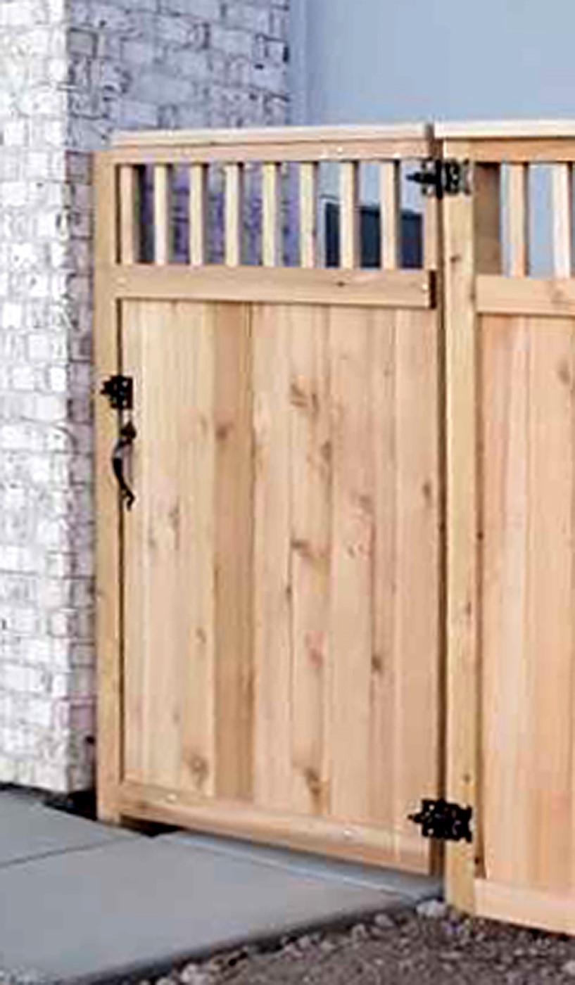 6-Foot Cedar Gate with Accent Top