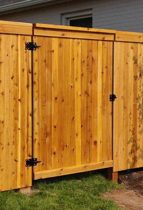 6-Foot Cedar Privacy Gate in Honey Maple