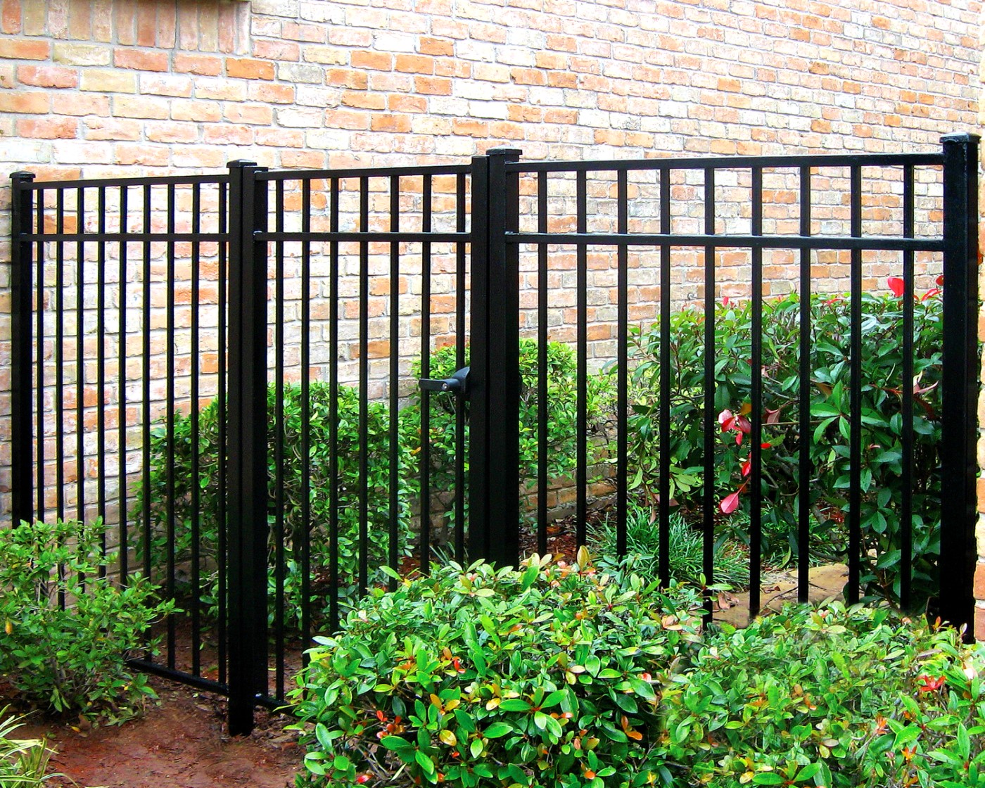 Black Ornamental Iron Fence