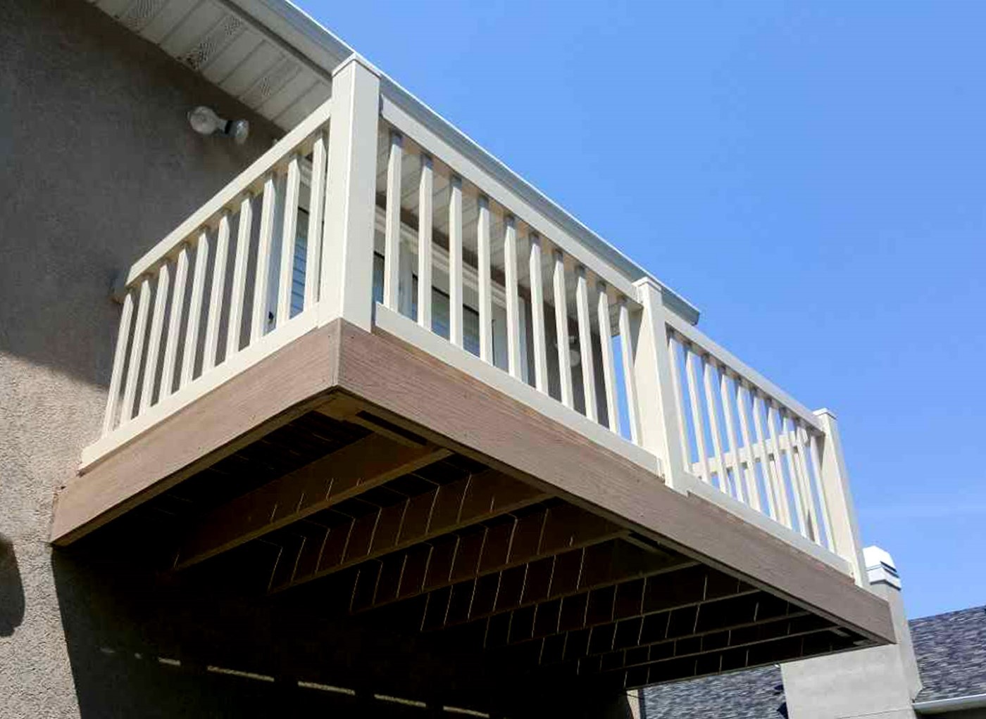 Exterior Deck Tan Railing