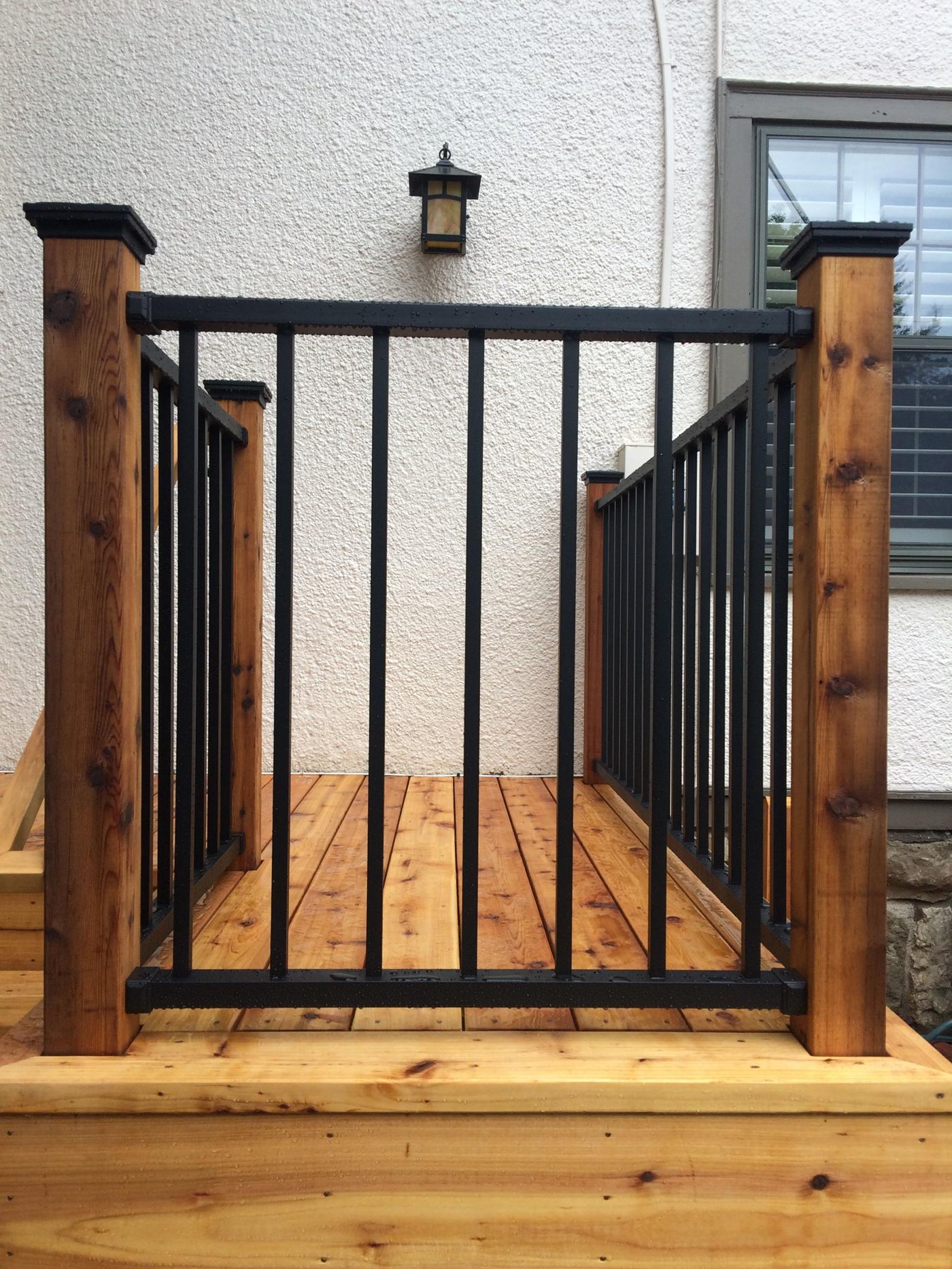 Railing with Post and Ornamental Panel