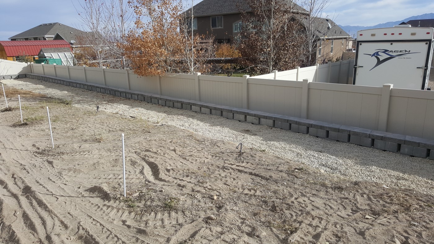 Completed Retaining Wall with Clean Lines