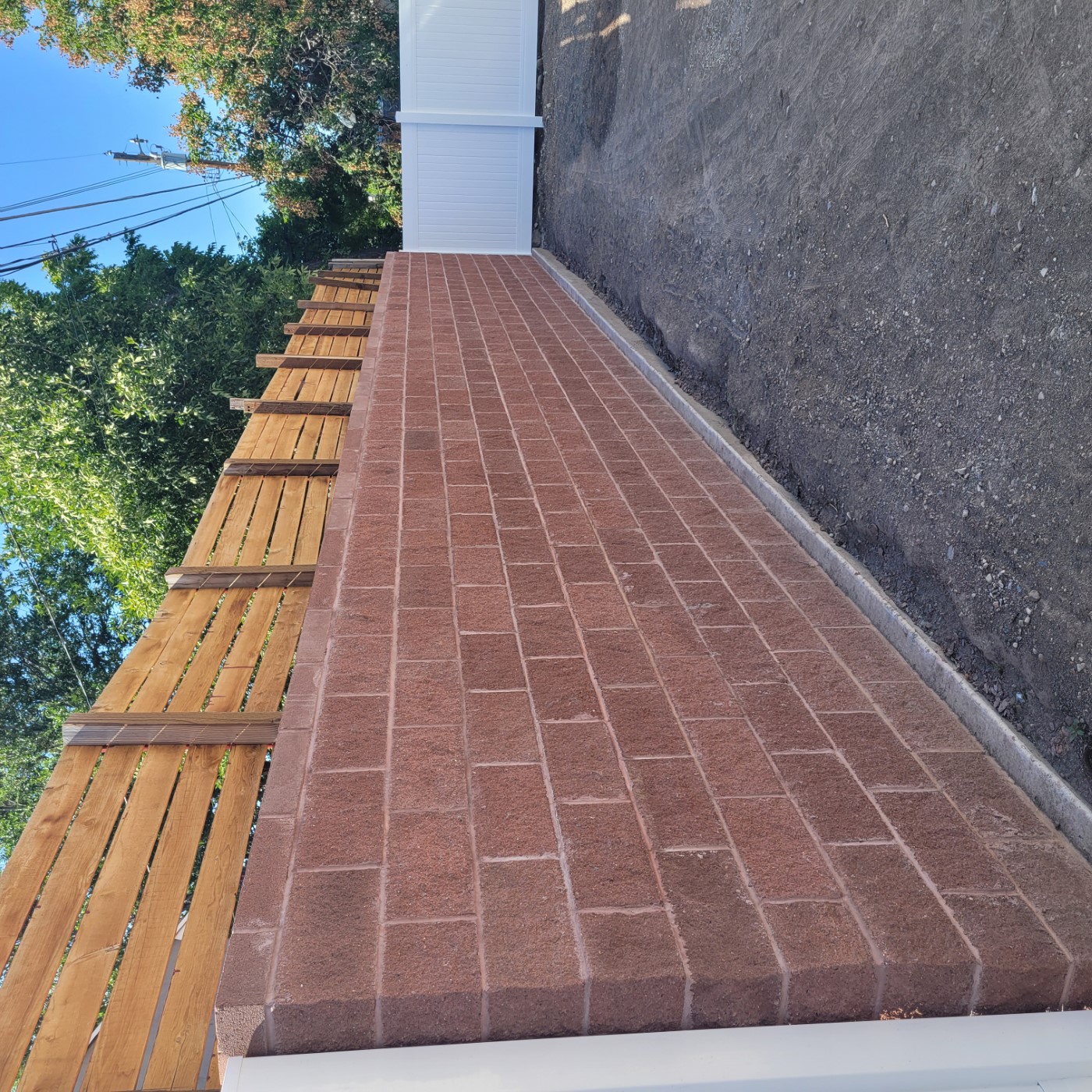 Retaining Wall with Greenery