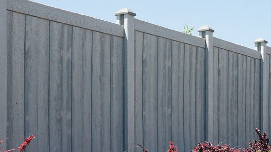 SimTek Ashland Fence in Nantucket Gray