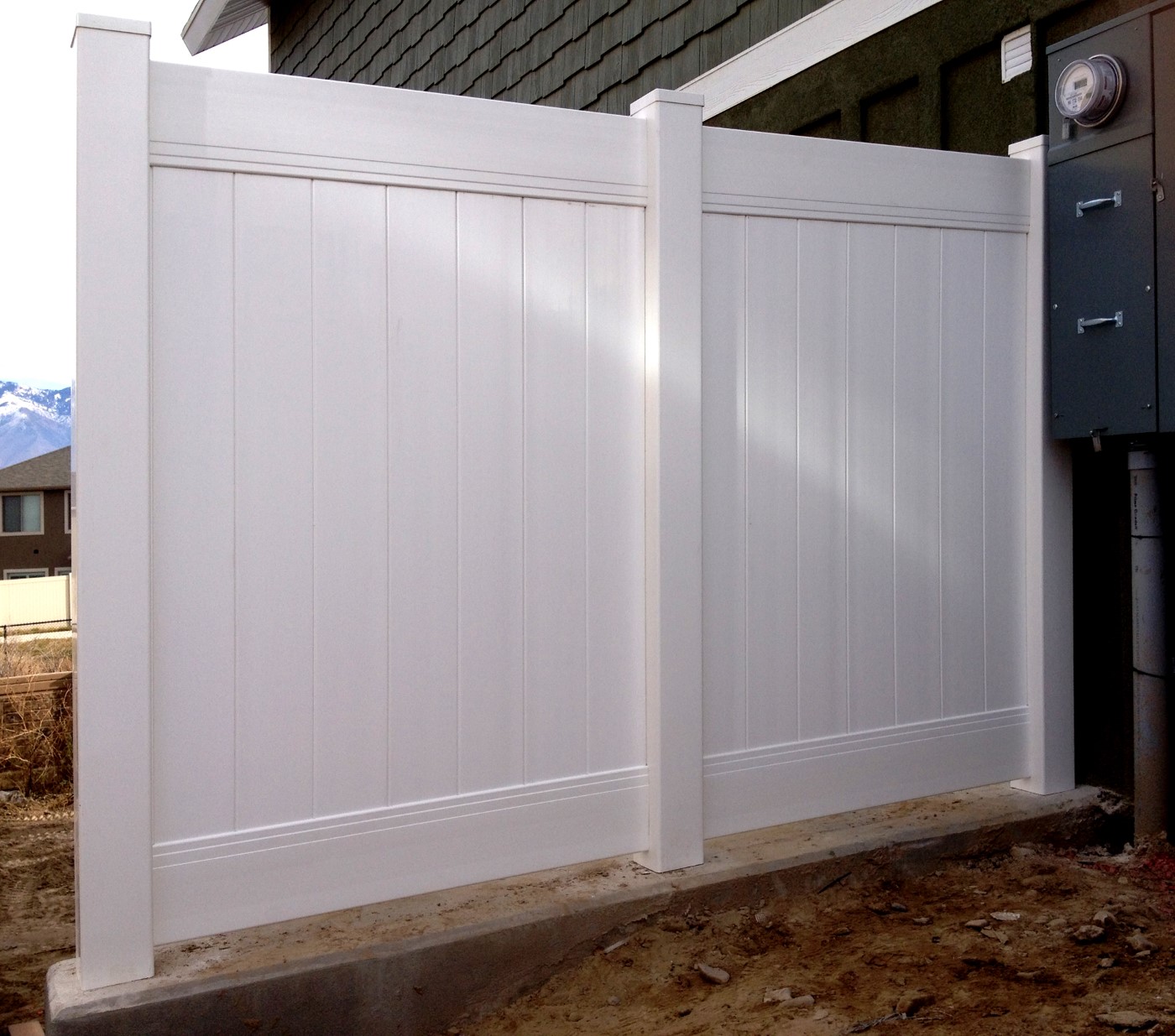 6-Foot White Vinyl Partition Fence