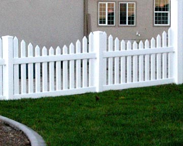 3-Foot Scallop Vinyl Picket Fence