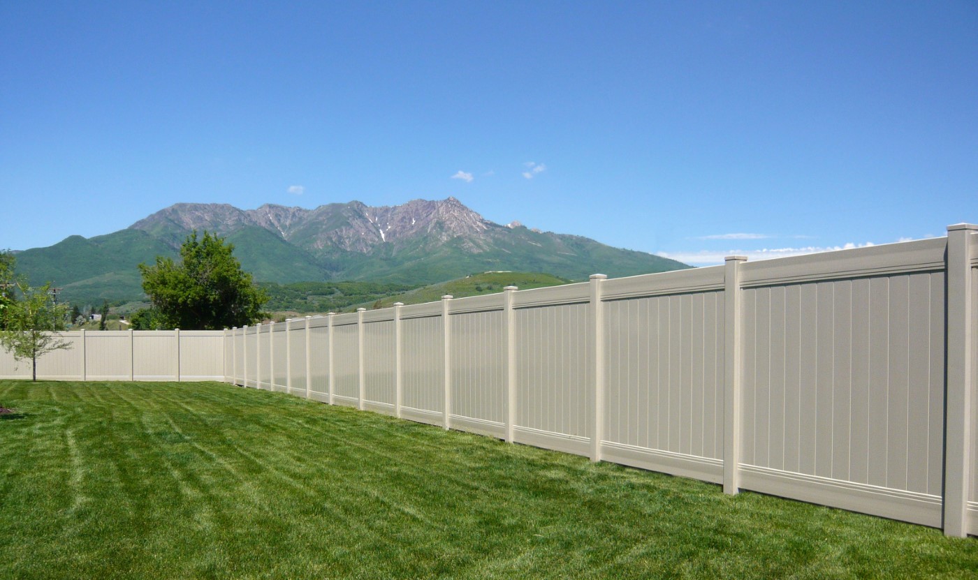 6-Foot Tan Vinyl Privacy Fence